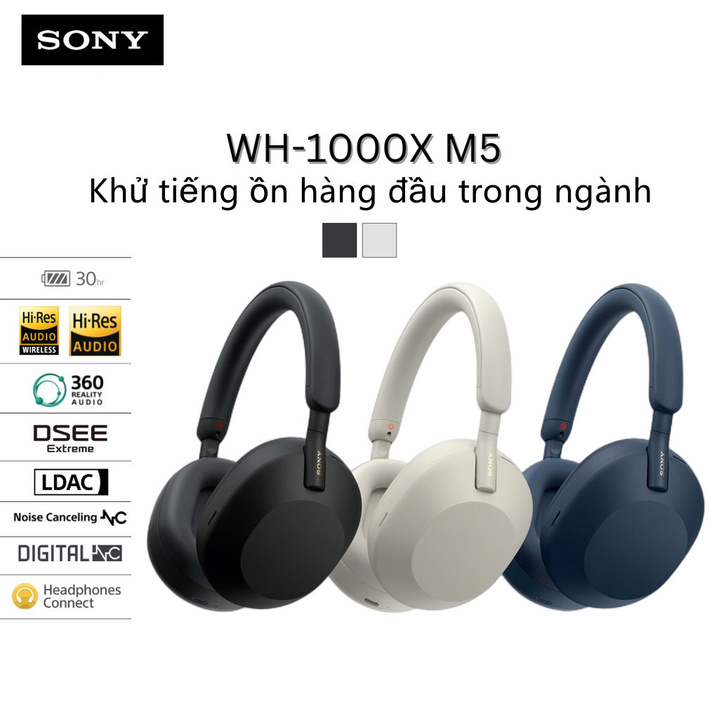 Tai nghe chống ồn Sony WH-1000XM5 Tai nghe Bluetooth không dây Tai nghe âm