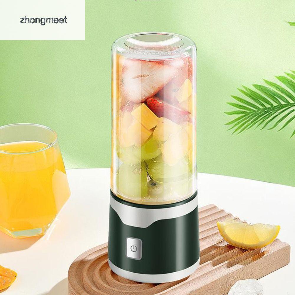 ZHONGMEET Thiết bị cầm tay Cốc ép trái cây điện USB Có thể sạc lại 500 ML Cốc trộn Dụng Cụ Nhà Bếp Cúp Đôi Cốc xay sinh tố Du lịch