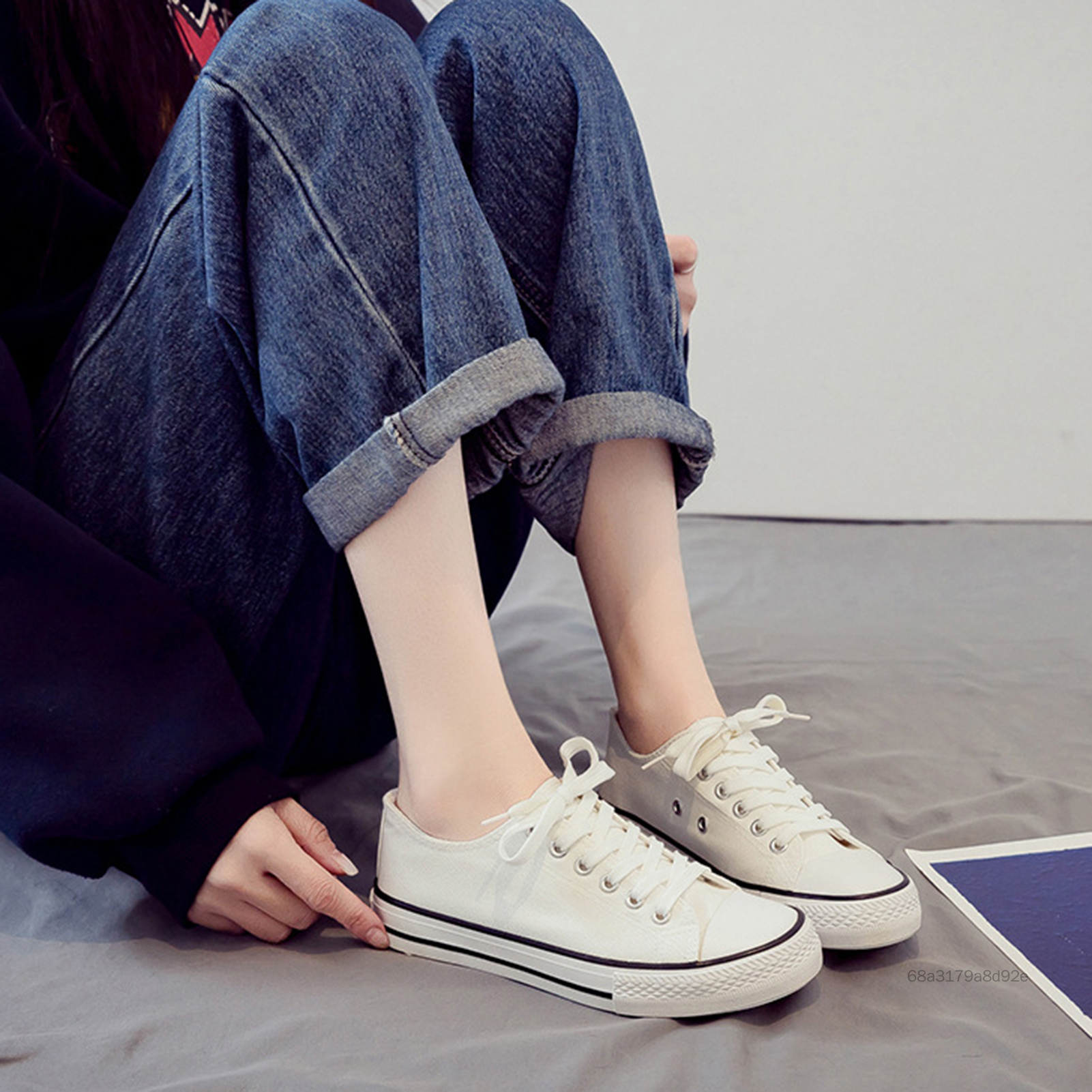 Giày thể thao vải unisex unisex toe toe sneaker nhẹ phù hợp với quà tặng cho bạn trai raer-vn - 5