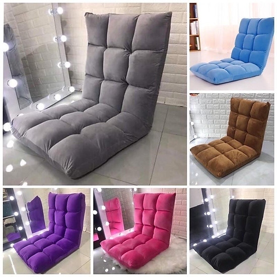  Ghế Tami Tựa Lưng 5 Cấp độ và Ghế Tròn Xoay Bệt Nhiều Màu Có Bánh Xe đa Năng Xoay 360 độ. LMS 
