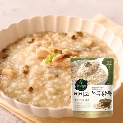 [BIBIGO]Mung Beans & Chicken Porridge 450g bibigo porridge Abalone porridge CJ bibigo bibigo food korea food k-food korea soup korean food