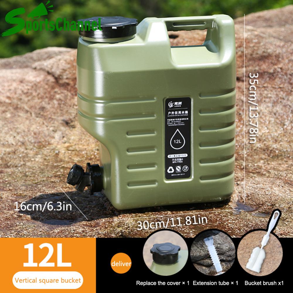 3.2 Gallon/12L Xe dụng cụ chứa nước Tank với Spigot không chứa BPA Bình nước dung tích lớn thực sự không có rò rỉ đa chức năng