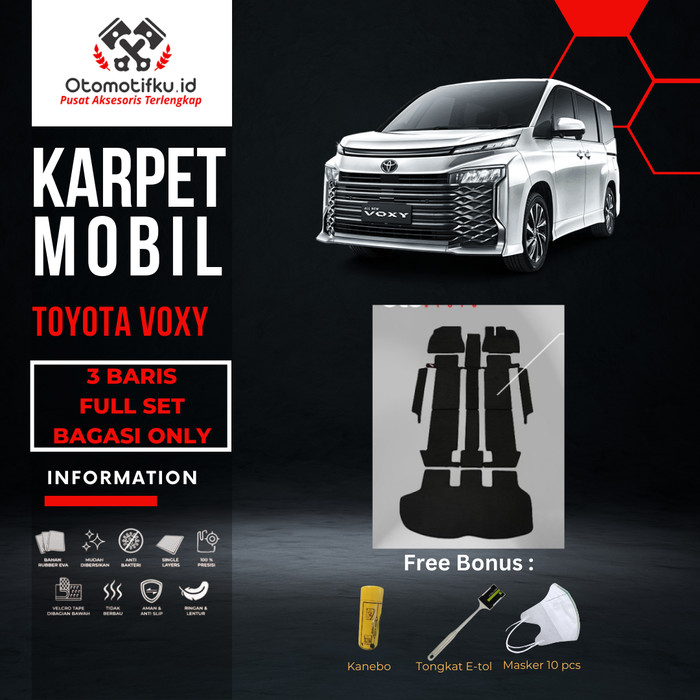[ OTOMOTIFKU ] Karpet Mobil Toyota Voxy Bahan Single Layer Rubber Eva Premium Harga 550,000 rupiah*Gratis Ongkir