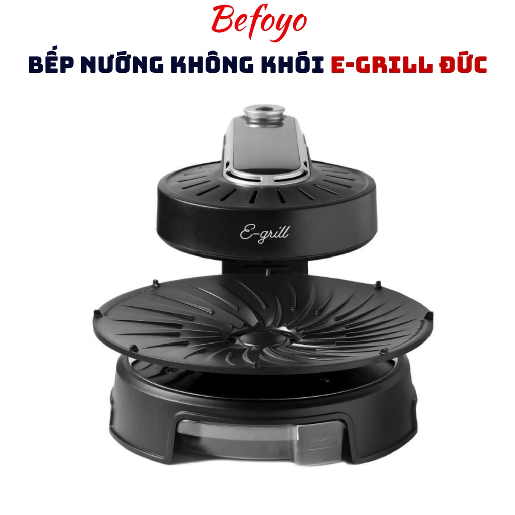 Bếp Nướng Không Khói E-GRILL, Lò Nướng BBQ, Máy Nướng, Lò Nướng, Công Suất 1800W, Nhập Đức, BH 12 Tháng - Befoyo