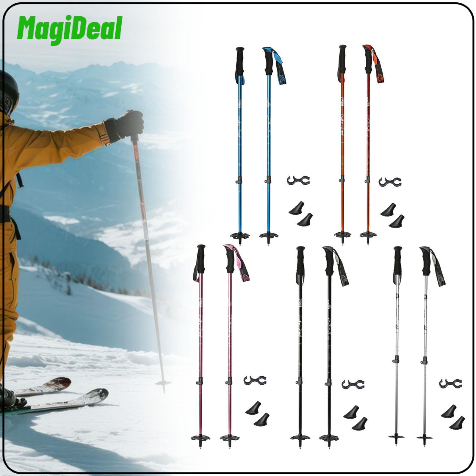 Skiing Poles Boot Tips Ergonomic Grip External Lock System Portable Adjustable for Outdoor Adventures Resort Winter Sports ราคา 16,566 บาท*ส่งฟรี