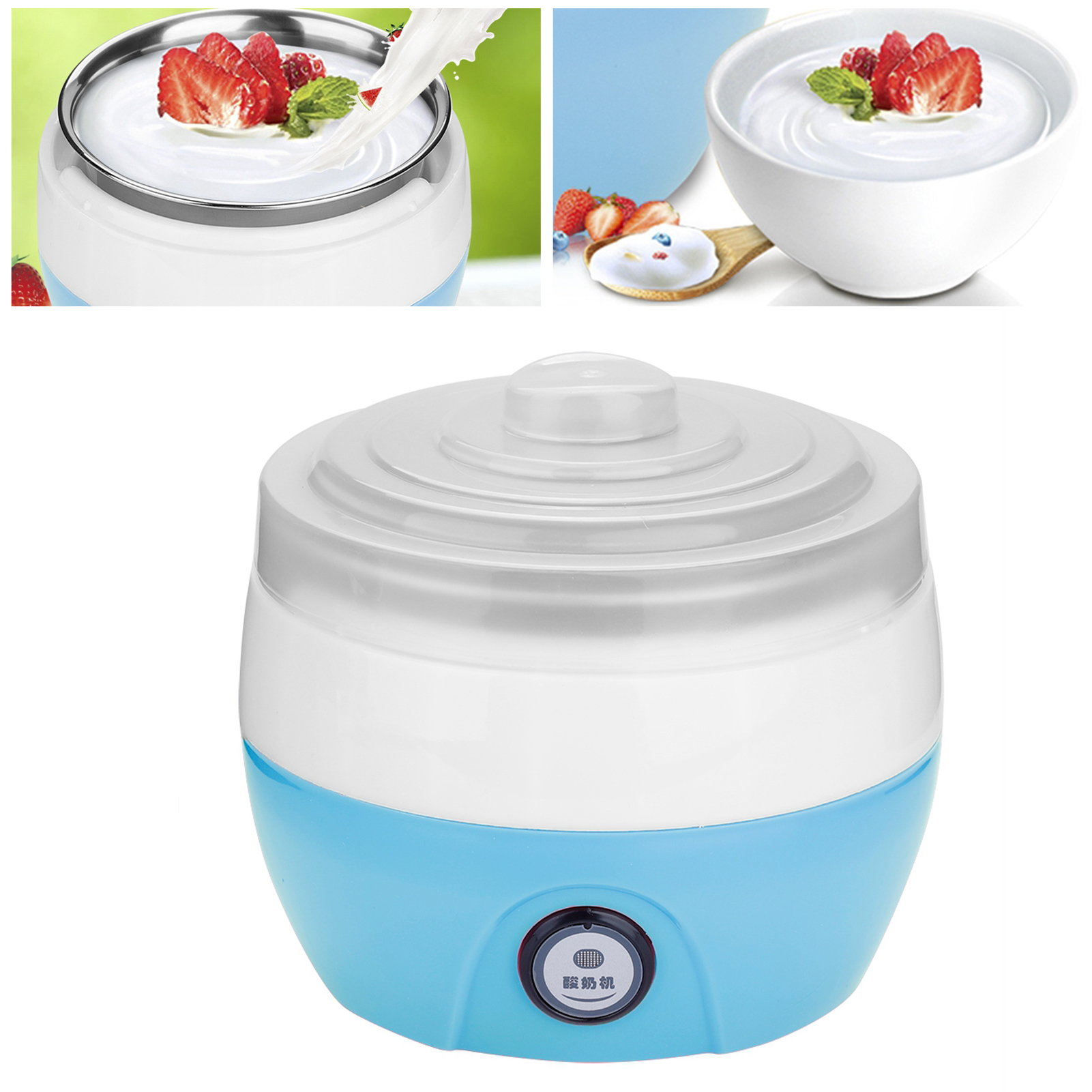 1L hộ gia đình điện tự động sữa chua sữa chua khuôn làm thủ công thép không gỉ bên trong Container