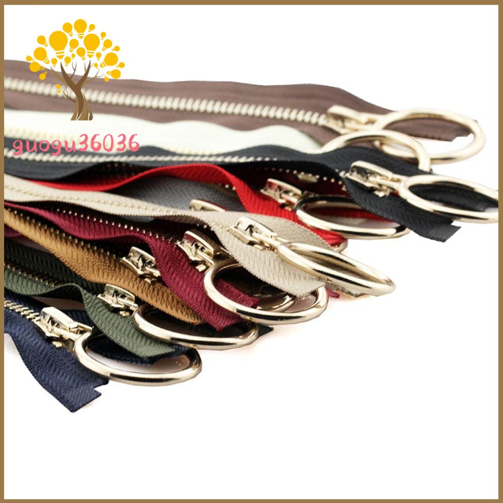 Guogu 70/90cm khóa kéo kim loại #5 đồng dây kéo răng rộng dây kéo bền đầu hở áo khoác kéo khóa dài cho áo khoác áo khoác may