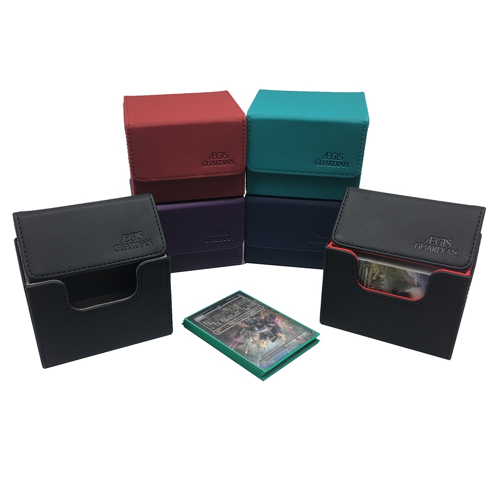 Aegis người giám hộ bên tải trường hợp mtg Yugioh thẻ chất kết dính: 100 + Hộp bài qsv