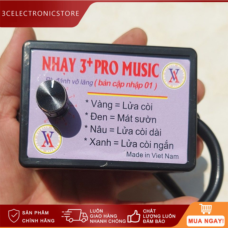 Nhại còi ô tô 3pro+ 12 tiếng. nhại kèn đánh vô lăng 12/24v