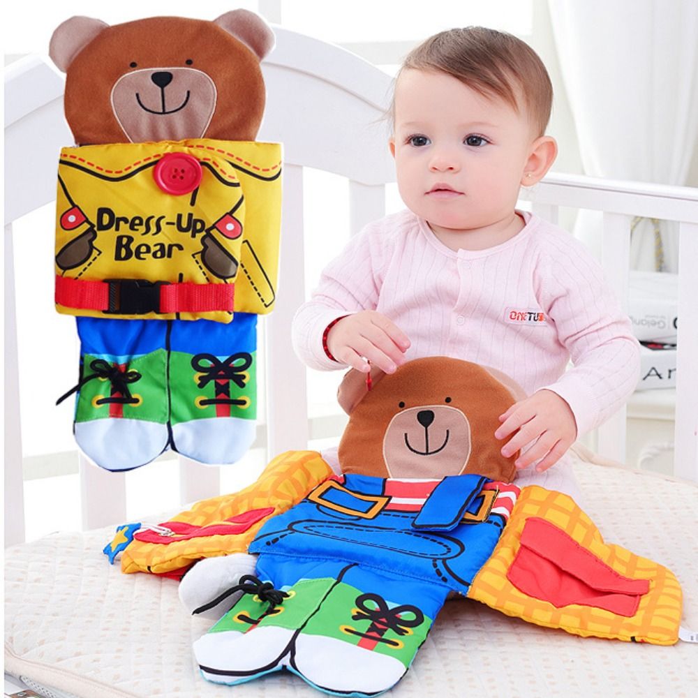 YIMO97 Cannot Tear Apart Cloth Books Little Bear Preschool Puzzle Book Toys Good Night Book Develop Cognize Infant Early Education