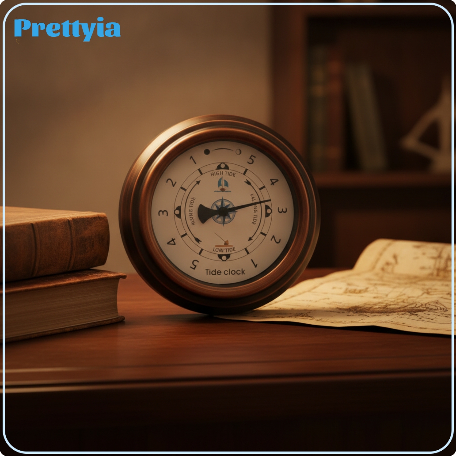 Prettyia Vintage Ocean Clock Nautical Ocean Clock with Metal Shell Nautical Analog for Beachgoers ราคา 2,569 บาท*ส่งฟรี