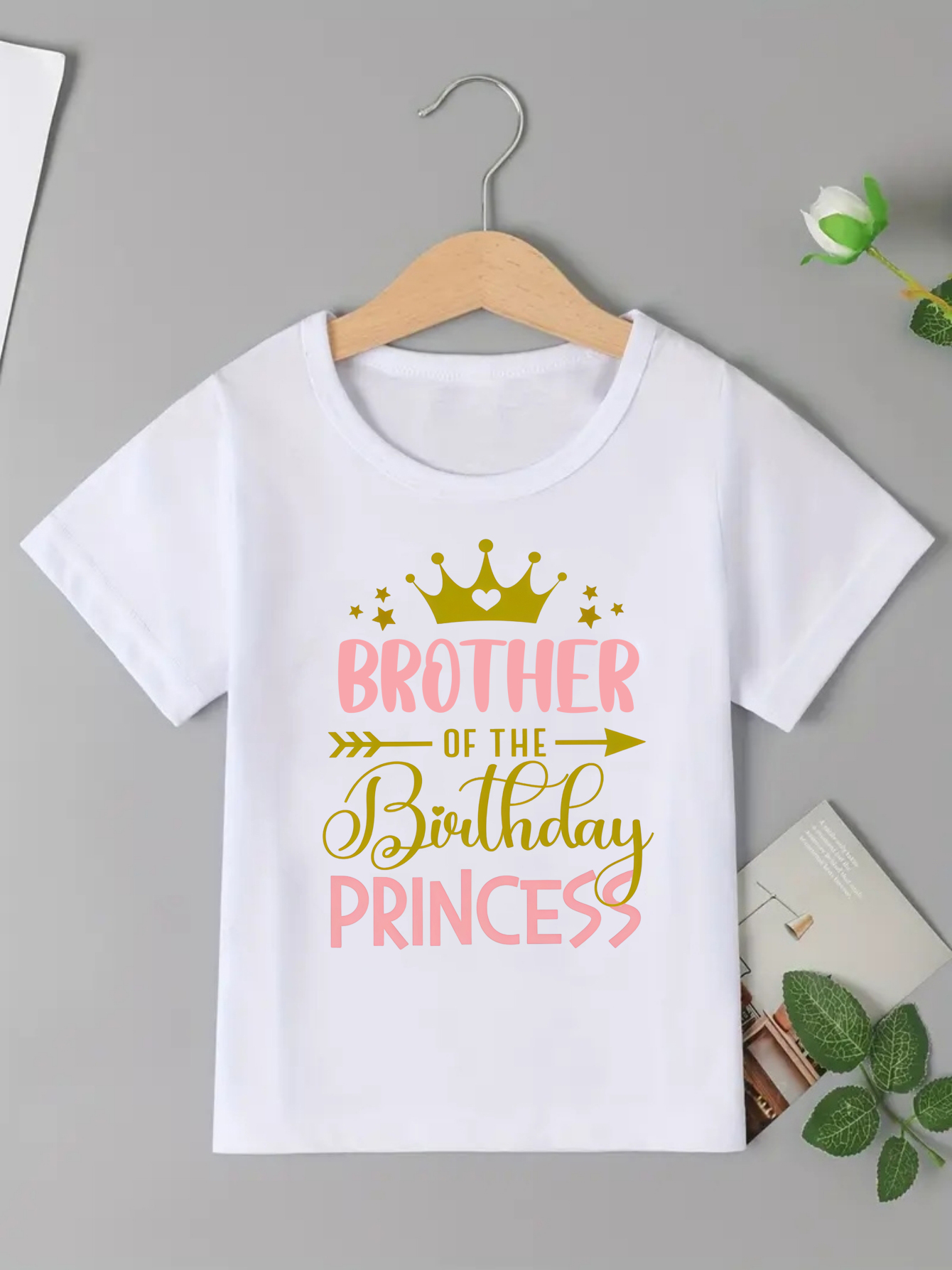 Birthday Princess Crown Prinetd Black T Shirt Girls Brother/Sister Of The Birthday Prince Family Matching T-Shirt Kids Clothes - 5
