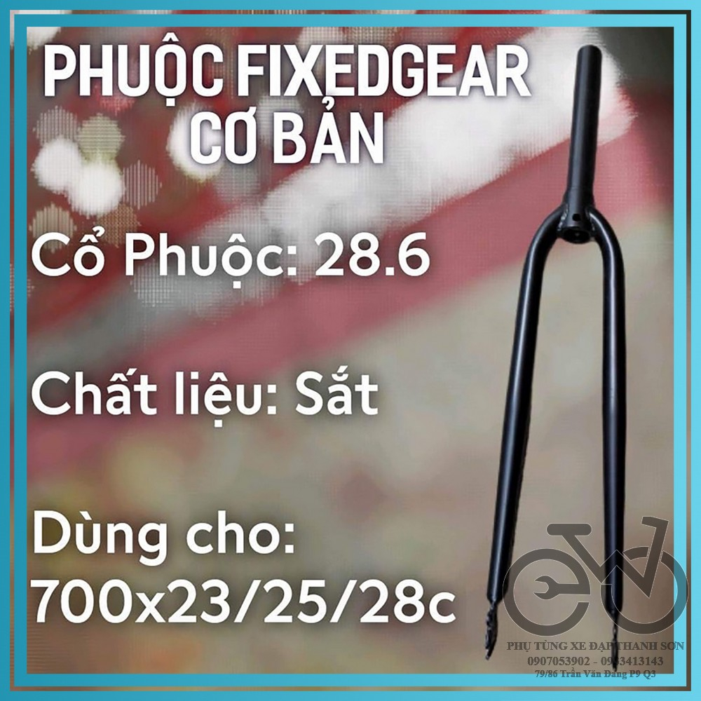 Phuộc sắt xe đạp fixedgear cơ bản dùng cho bánh 700c