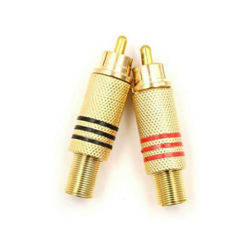 JEK RCA EMAS Sepasang/set Merah dan Hitam Harga 5,800 rupiah*Gratis Ongkir