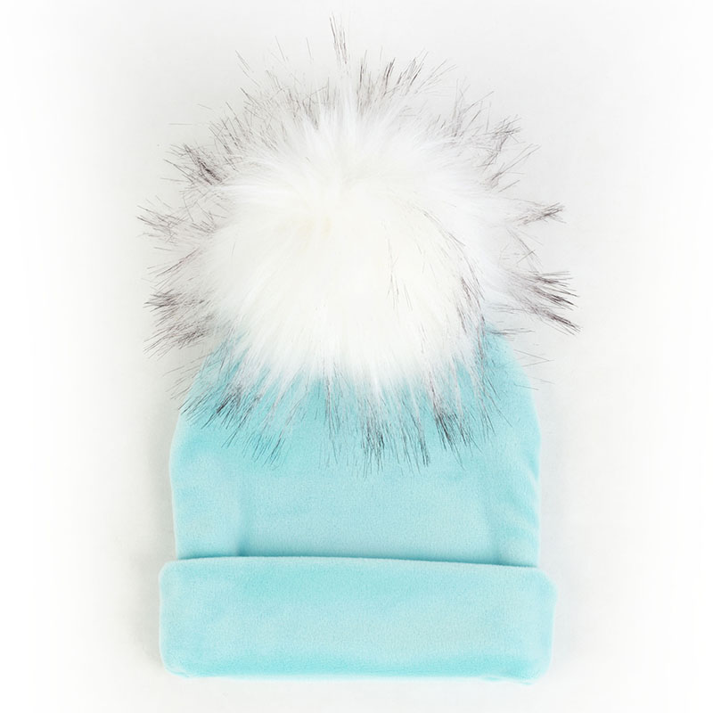 Nbhgy geebro mùa đông warme chế độ niedlichen bé mädchen jungen Samt Beanie hüte Ins solide Weichen diken flanell Babys Kinder giả pelz Pom Pom Túp lều mkjiu