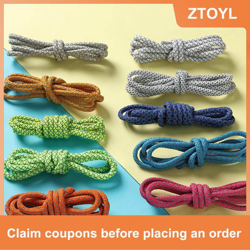 【ZTOYL】 เชือกผูกรองเท้ากีฬาสะท้อนแสง1คู่ขนาด120ซม. เชือกถักแบบกลมเชือกรองเท้าเส้นใยโพลีเอสเตอร์ทนทาน ราคา 20 บาท*ส่งฟรี