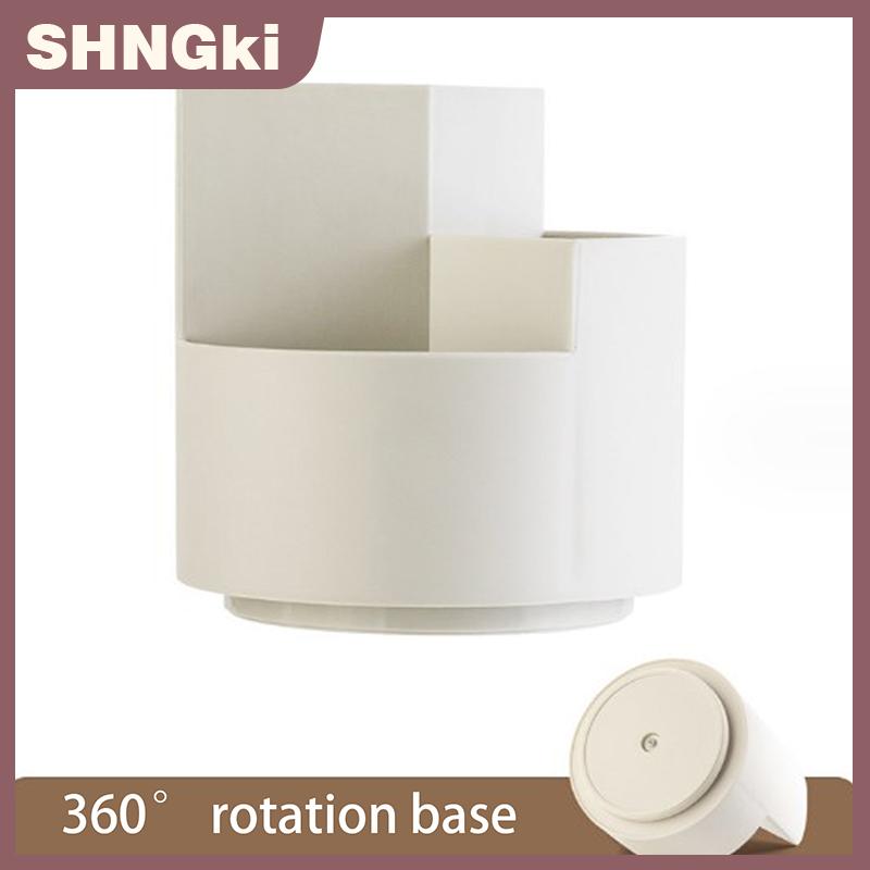 SHNGki Trắng Phân Chia Và Phân Lớp Xoay Bút Chì Văn Phòng Máy Tính Để Bàn Đa Chức Năng Lưu Trữ Văn Phòng Phẩm Nguồn Cung Cấp Công Cụ Làm Đẹp