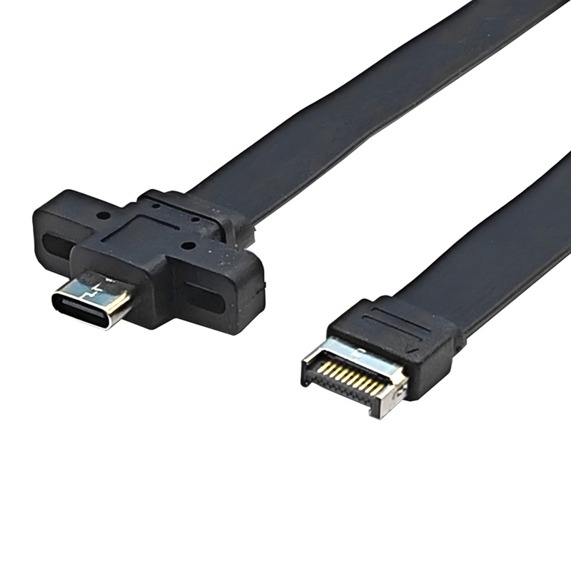 Connectors USB 3.2 Front Panel Extension CableGEN2x2 Baffle Cable TYPE-E to Chassis Type-C Front C F