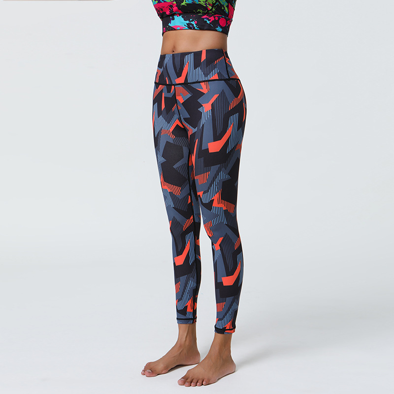 Women's High Waisted Yoga Pants Print Tummy Control Stretch Fitness Leggings Breathable Booty Lift Workout Gym Sports Leggings - 4