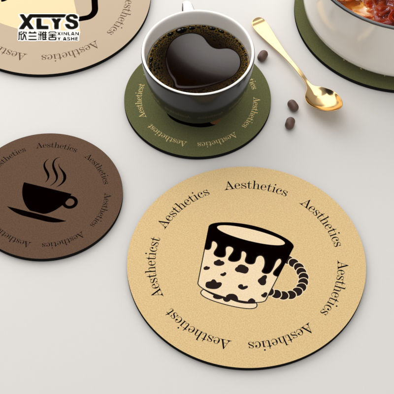 Dining table mat Coaster Anti-scalding pad Vegetable mat bowl mat Placemat Tray pad Circular water-absorbing quick-drying pad ราคา 40 บาท*ส่งฟรี