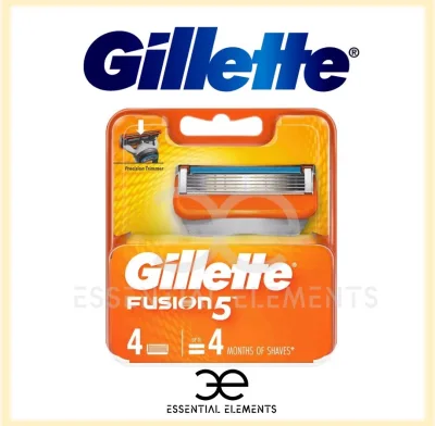 GILLETTE Fusion 5 Razor Shaver Blades Refill [4 Cartridges] Smooth Shave