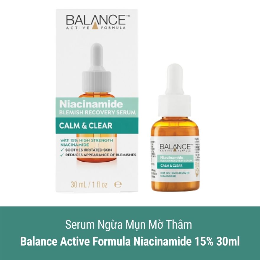 Serum trắng da Balance Active Formula Niacinamide 15% Blemish Recovery