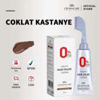 CrownCare Hair Coloring Alami 100ml BPOM FRUITY Pewarna rambut buah & sayur tanpa amonia SLS 100ML mudah diaplikasikan dengan sisir Black Chestnut brown dark brown Crown Care crowncare