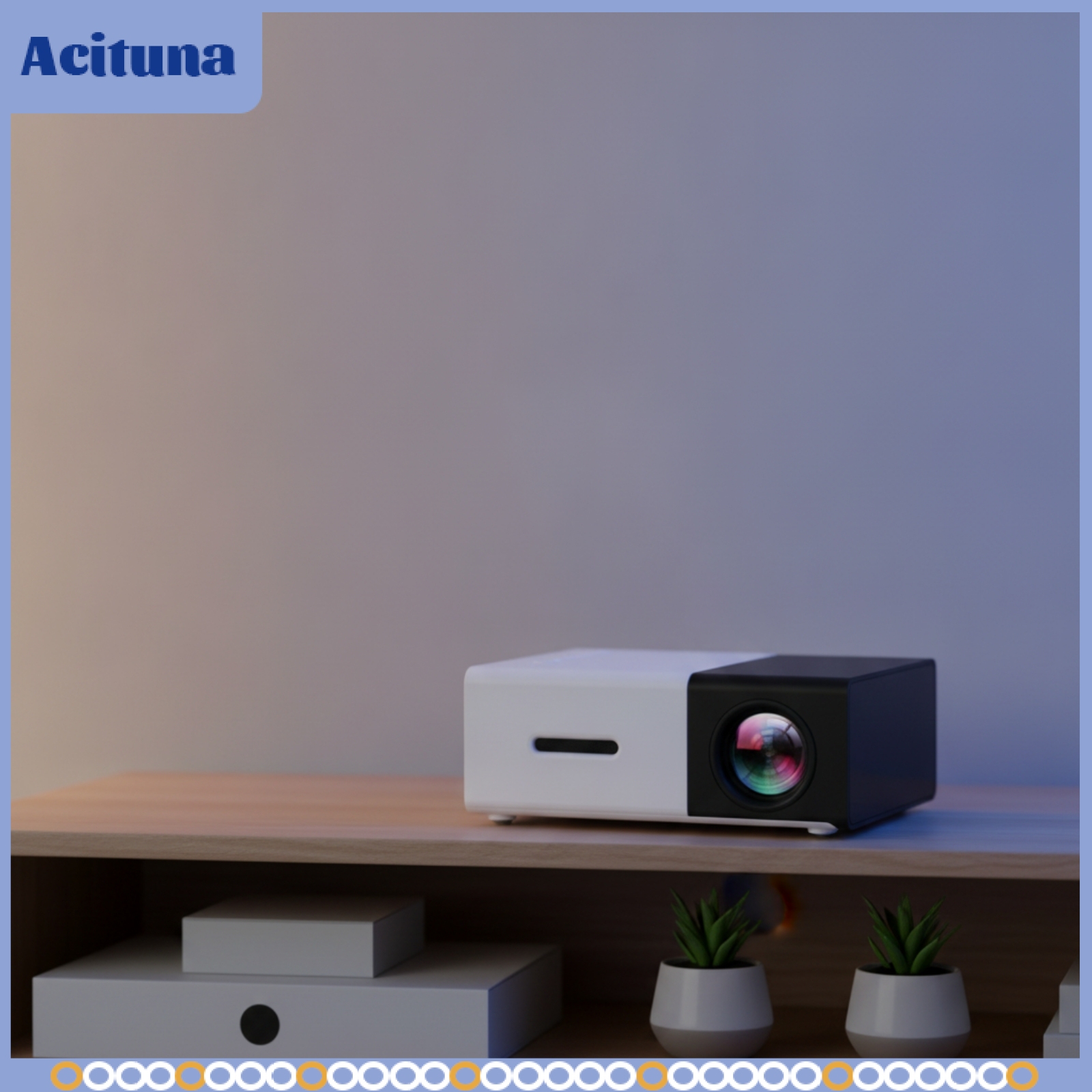 Acituna High-Definition Multimedia Interface Mini Display Device Portable Led Display Device Lightweight for Bedroom