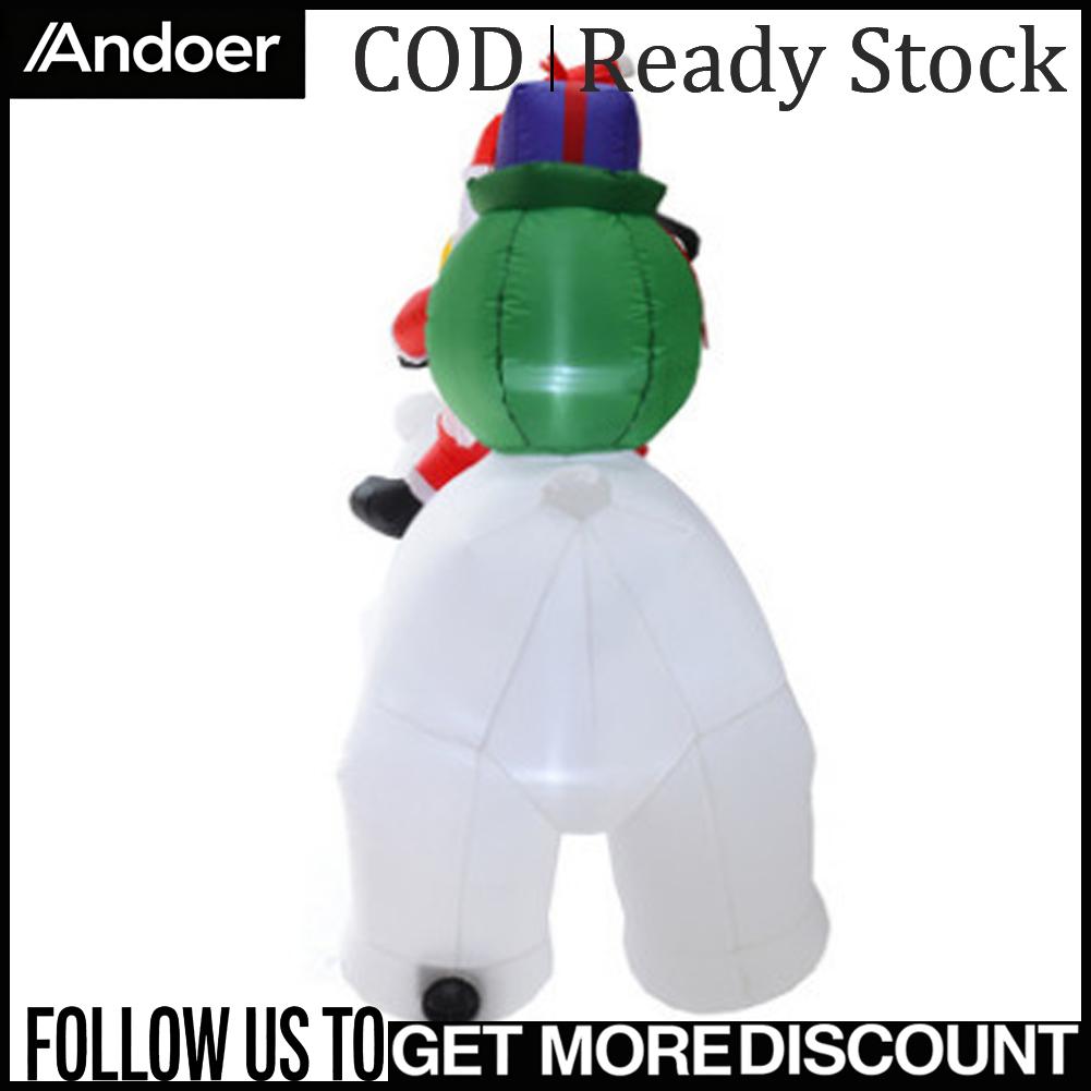 Andoer Christmas Inflatable Polar Bear Tear Resistance Christmas Inflatable Decoration 100 To 240V 6.8FT PP and Polyester Cloth for Garden ราคา 3,073 บาท*ส่งฟรี