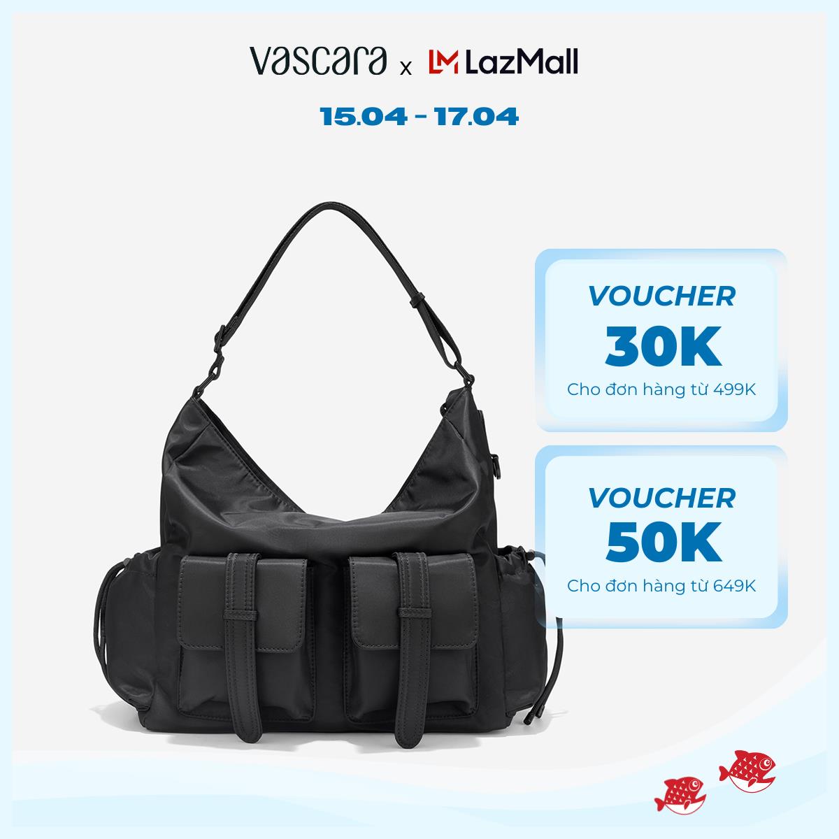 [Voucher 30K | 15.4] Vascara Túi Tote Vải Dù Đa Ngăn - TOT 0158