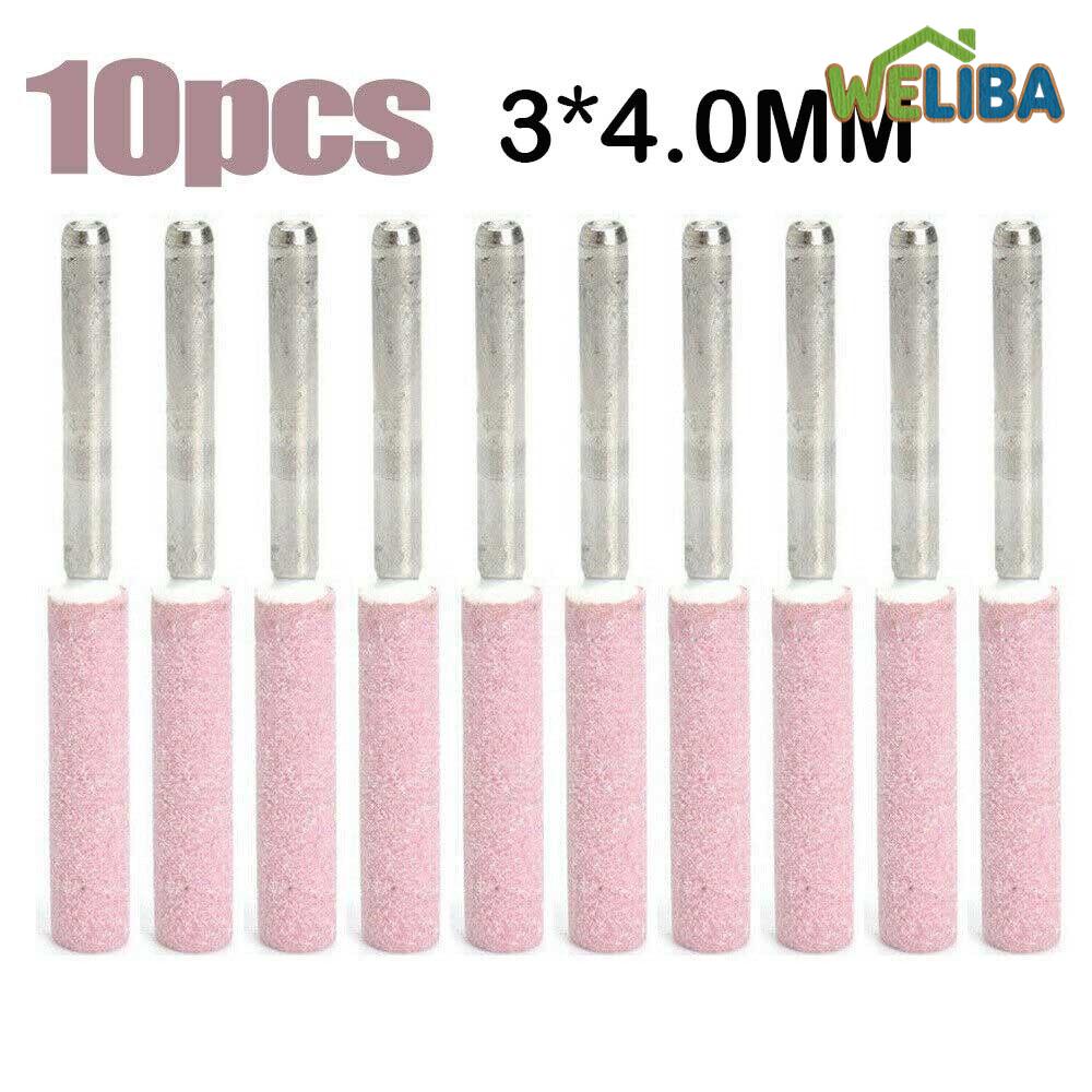 10Pcs Grinding Wheel Grinding Head 4.8mm Chainsaw Sharpener Grinding Stone File Chain Saw Sharpening Tool ราคา 46 บาท*ส่งฟรี