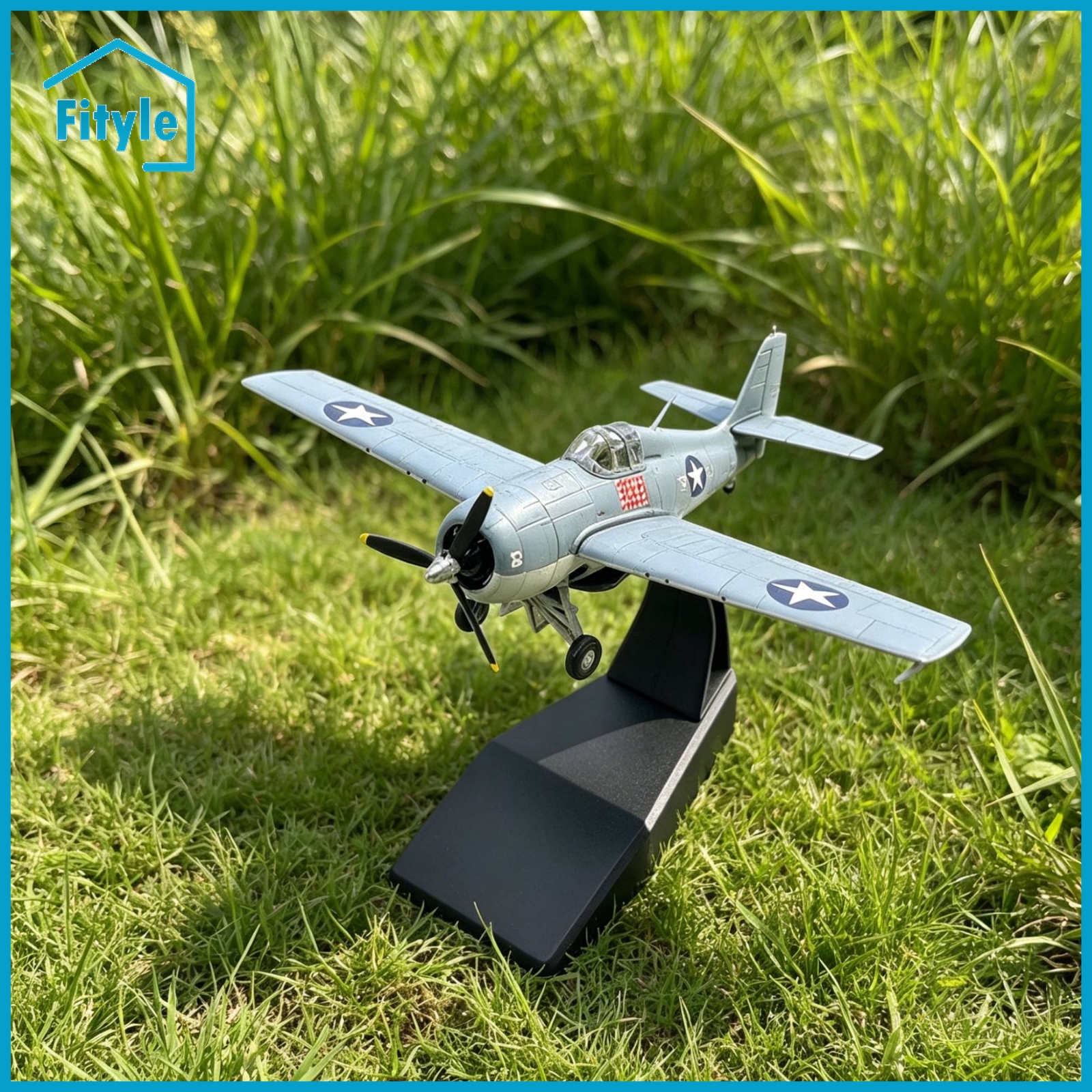 โมเดลฟิกเกอร์ อาร์ตทอย กล่องสุ่มของสะสม ของเล่นและโมเดลสะสม Fityle Static Aircraft Model with Display Stand Highly Detailed Fighter Airplane Model Alloy Realistic for Collectors