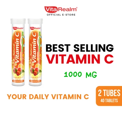 [BUNDLE OF 2] VitaRealm Vitamin C + E Effervescence Tablets 40s