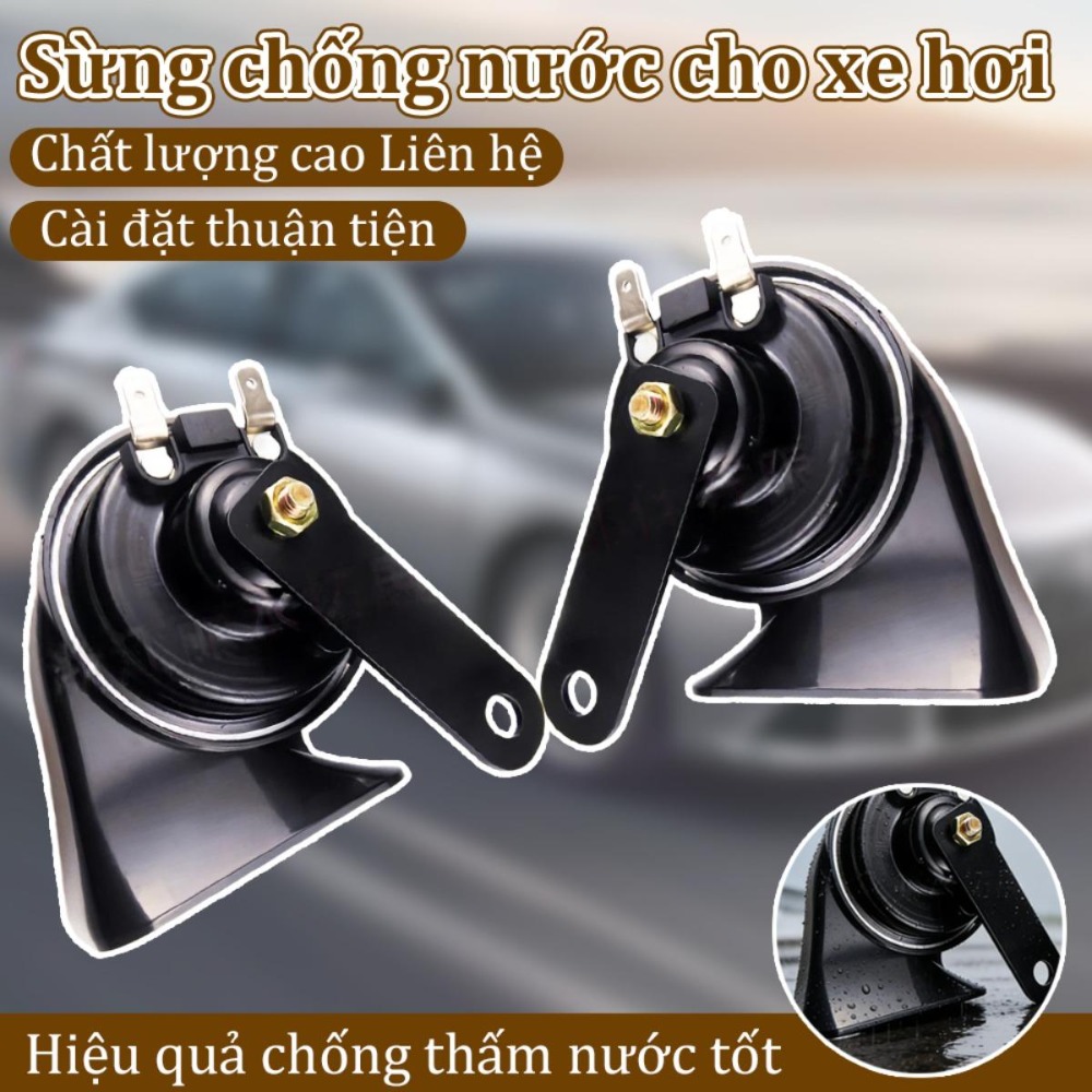 Còi điện 209 12V âm cao DL165 chống nước (eBay ốc sên loại)