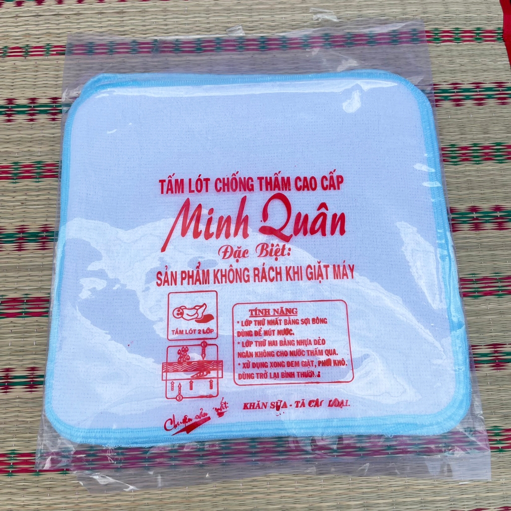 10 Tấm lót chống thấm cho bé, bền dẹp, chỉ may viền bé nằm ko bị cấn, giặt máy ,Minh Quân