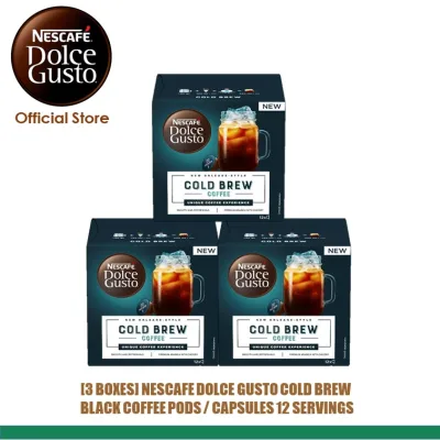 [3 Boxes] Nescafe Dolce Gusto Cold Brew Black Coffee Pods / Coffee Capsules 12 servings [Expiry Oct 2022]