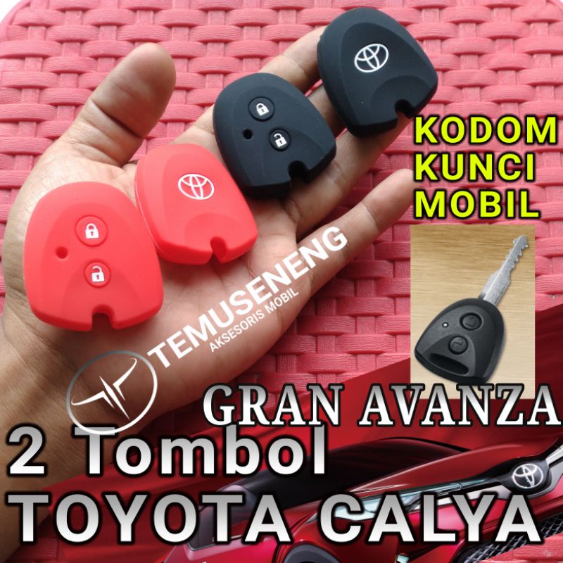Kondom Kunci Mobil Cover Sarung Casing Remot Mobil Toyota Calya Gran Avanza 2 Tombol Harga 14,500 rupiah*Gratis Ongkir