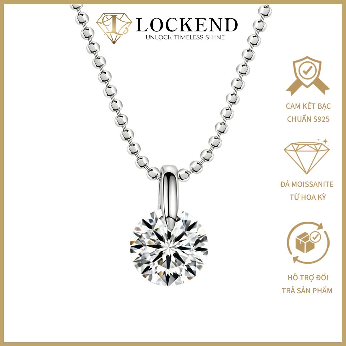 [Lockend] Dây chuyền kim cương Moissanite 3&5 carat màu D Bạc S925 Có chứng chỉ GRA sang trọng cao cấp cá tính