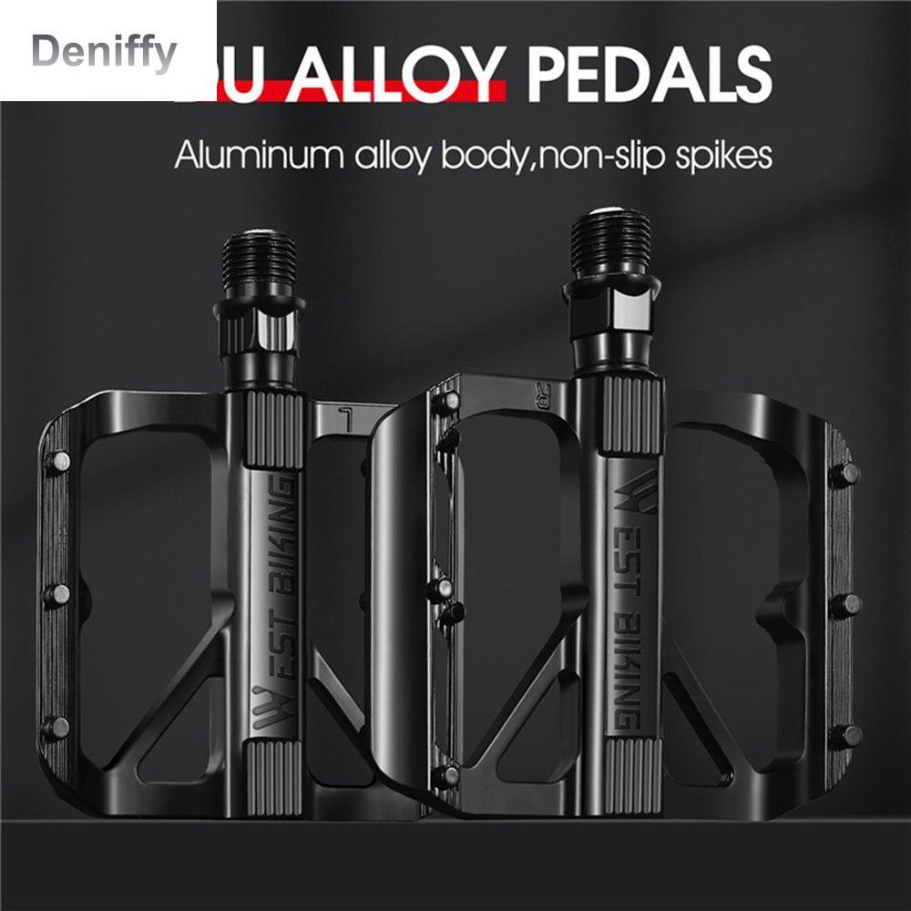 DENIFFY Xe Đạp leo núi 14mm Phổ Yên Chống-Trượt Hợp Kim nhôm Phát Hành nhanh chóng Cường Độ cao Pedal rộng Bàn Đạp Xe Đạp Phụ Tùng xe đạp Xe đạp Bàn Đạp