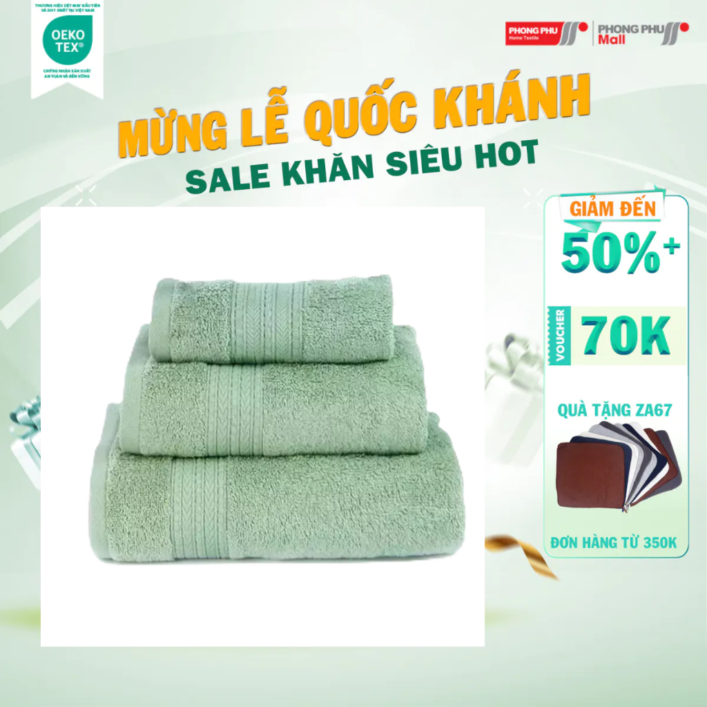 Khăn tắm belleto cotton wb01 70x140cm