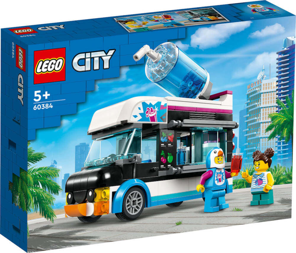 LEGO 60384 City Penguin Slushy Van  5+ lego Đồ chơi gạch Hoàn toàn mới và chính hãng