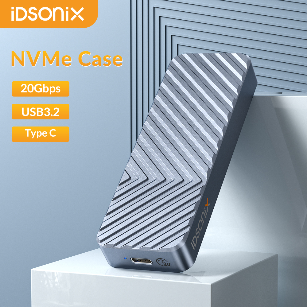 20gbps usb3.2 Gen2 * 2 NVMe Vỏ đựng ổ SSD Loại C NVMe bao vây bên ngoài ổ cứng lưu trữ thể rắn Bộ chuyển đổi vỏ hộp lưu trữ cho máy tính xách tay