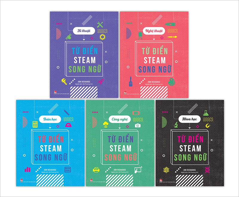 Kim Đồng - Combo Từ điển STEAM song ngữ (5 quyển)