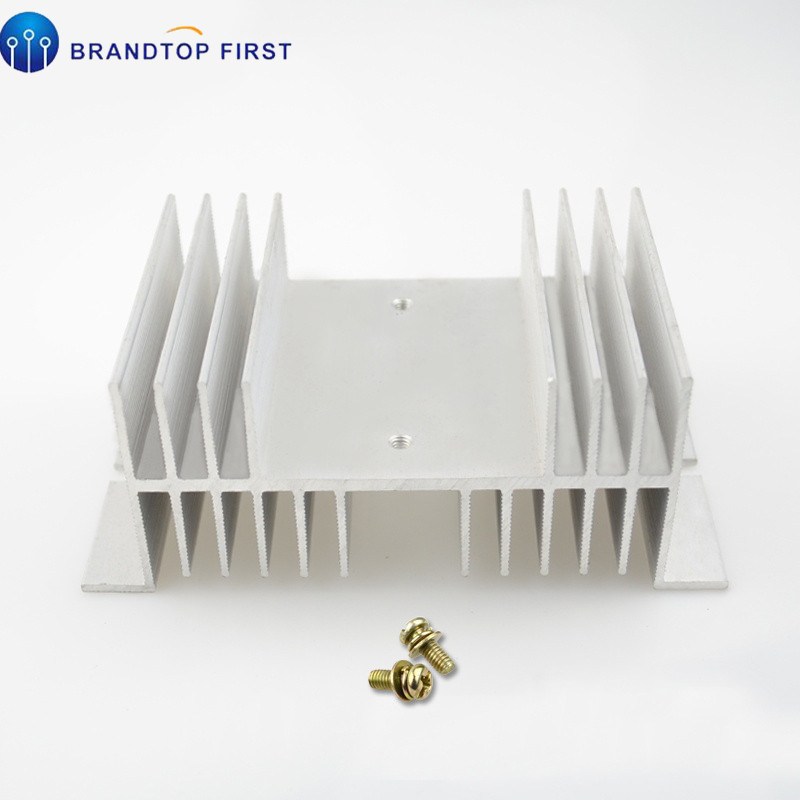 yingke 1pcs Aluminum Single Phase Solid State Relay Ssr Heat Sink Base Small Type Heat Radiator For 10a To100a With 2 Mouting