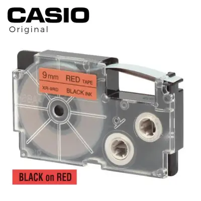 Casio 9mm Label IT EZLabel Original Label Tape Cartridge 9mm width (Available in Red, Silver, White, Blue, Yellow, Green and Clear)