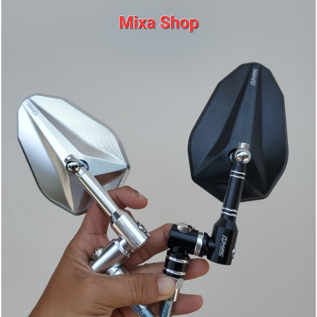    Chuẩn xịn   Gương Chiếu Hậu H2C V2 Xoay Gập 360 Kính H2C V2 Chất liệu nhôm phay CNC Mặt Gương Lớn Rõ và Sắc Nét 