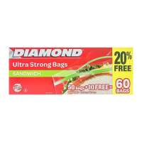 Diamond Ultra Strong Sandwich Zipper Bags Small 50 Plus Foc 10 Equals 60 Bags