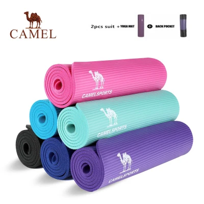 Camel NBR Yoga Mat Men and Women Sports Non-slip Yoga Fitness Mat (Comes with bag)