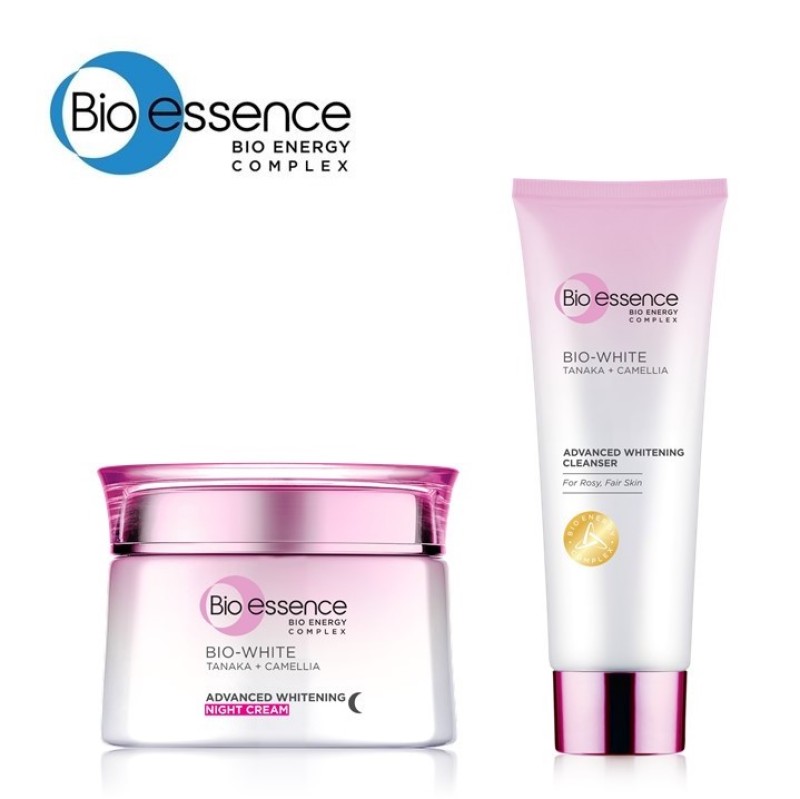 Buy Bio Essence Bio-White Advanced Whitening Night Cream 50g + Cleanser 100g Singapore