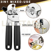 Stainless Steel 3-in-1 Can Opener with Lid Off Jar